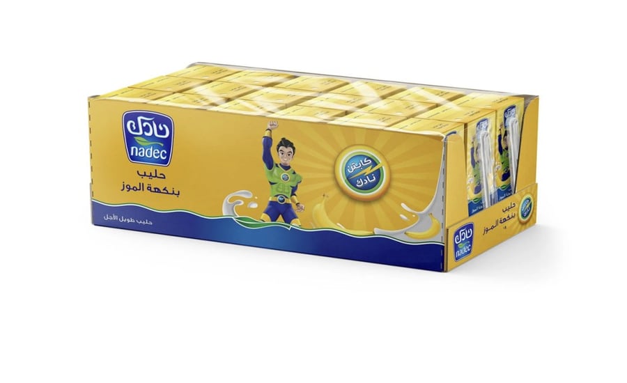 نادك حليب موز طويل الأجل 125 مل × 18