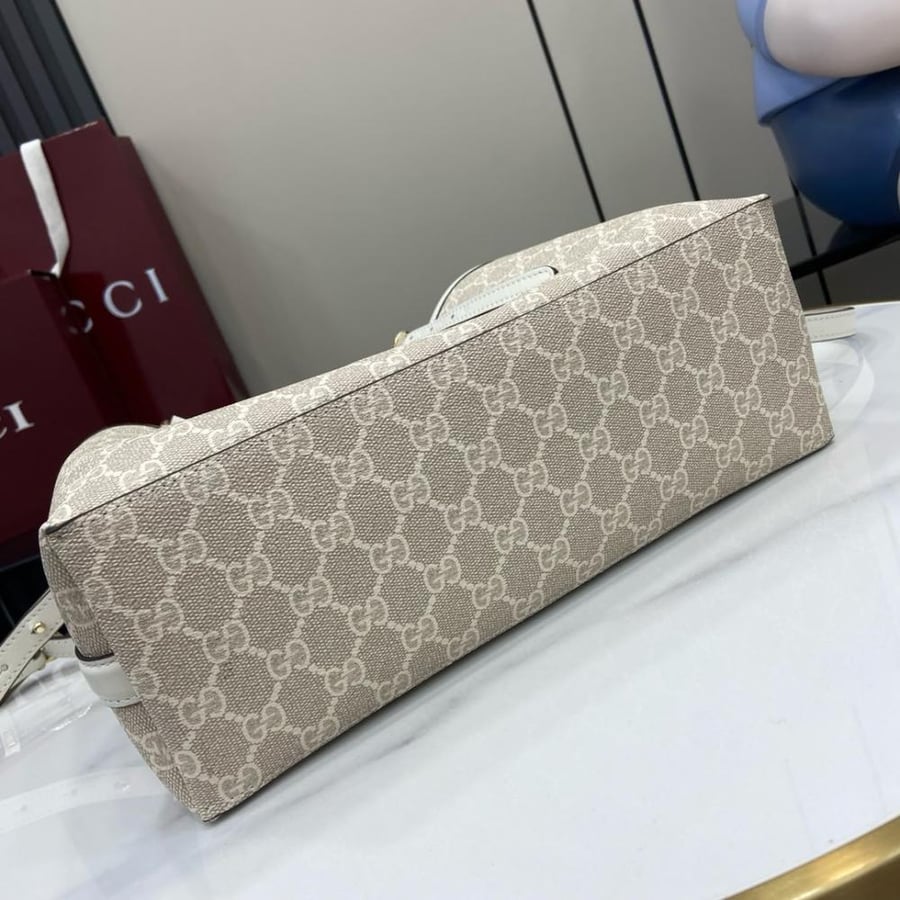 GG Emblem Small Tote Bag in Monogram Canvas