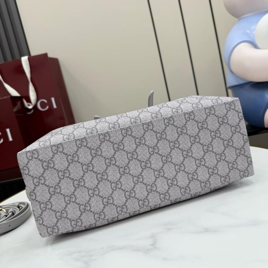 GG Emblem Small Tote Bag in Monogram Canvas