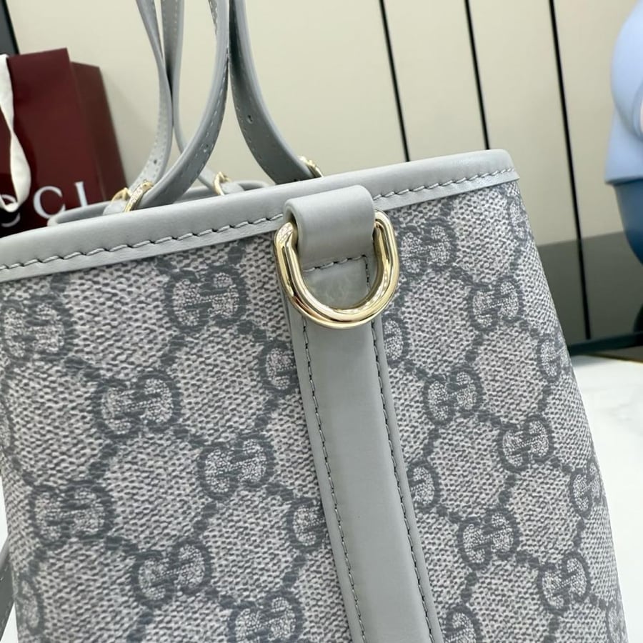 GG Emblem Small Tote Bag in Monogram Canvas