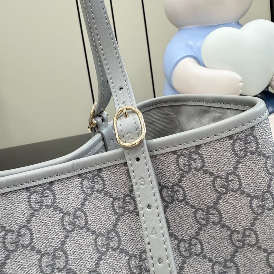 GG Emblem Small Tote Bag in Monogram Canvas