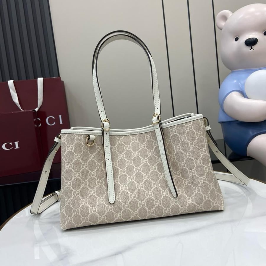 GG Emblem Small Tote Bag in Monogram Canvas
