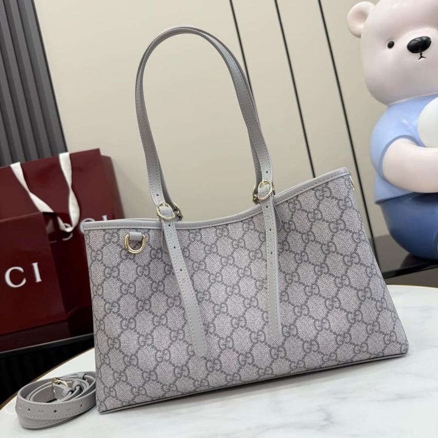 GG Emblem Small Tote Bag in Monogram Canvas