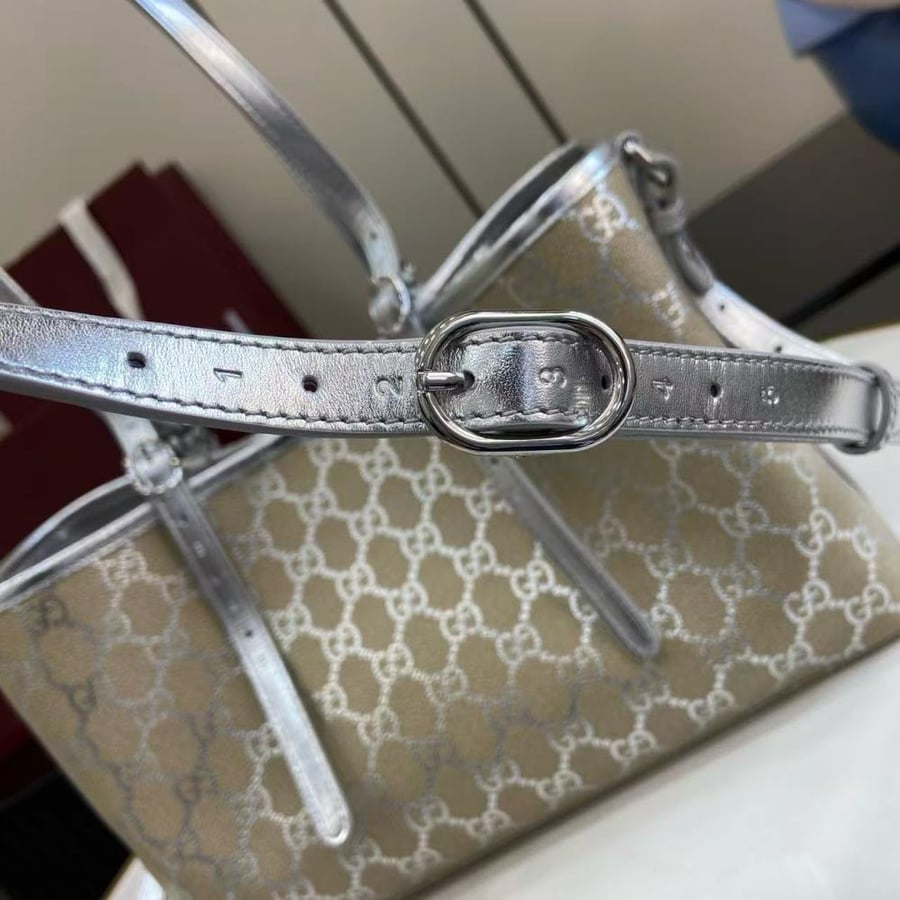 GG Emblem Small Tote Bag in Monogram Canvas