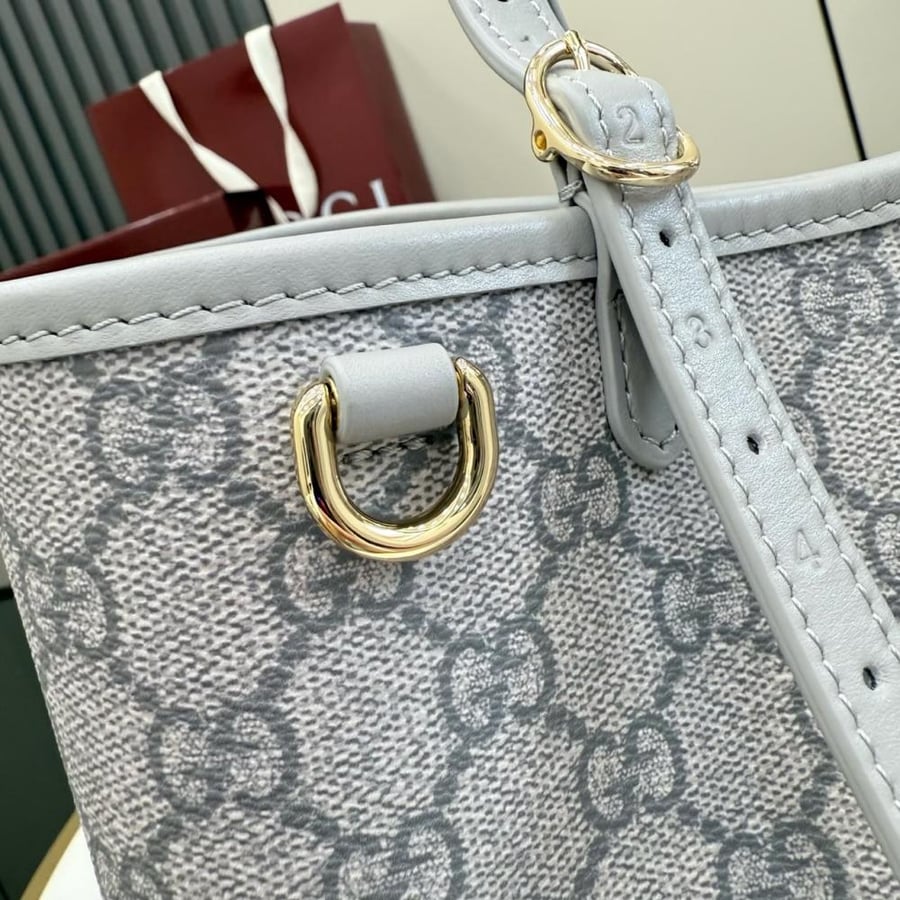 GG Emblem Small Tote Bag in Monogram Canvas