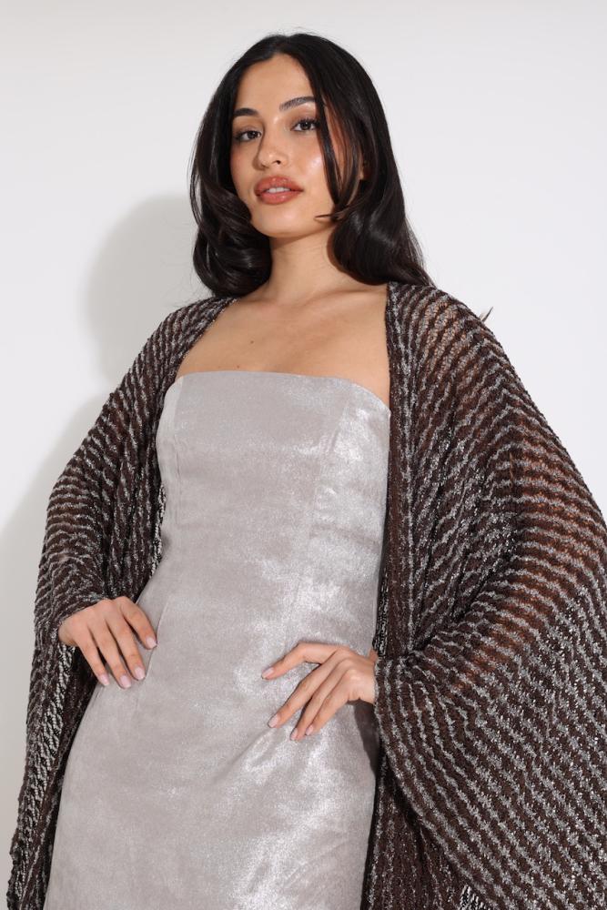 Silver and brown kaftan