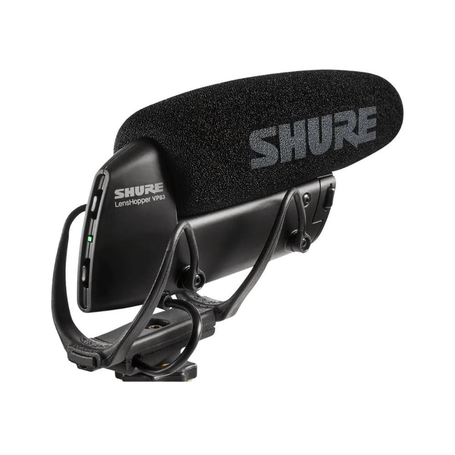 Shure VP83 ميكروفون كاميرة مما يجعله مناسبًا لتسجيل الصوت مباشرة أثناء إنتاج الفيديو.