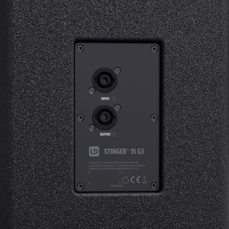 STINGER 15 G3 Large Party Speakers, 15-inch, 500W RMS, Two-Way, making them ideal for parties. Brand: LD Systems