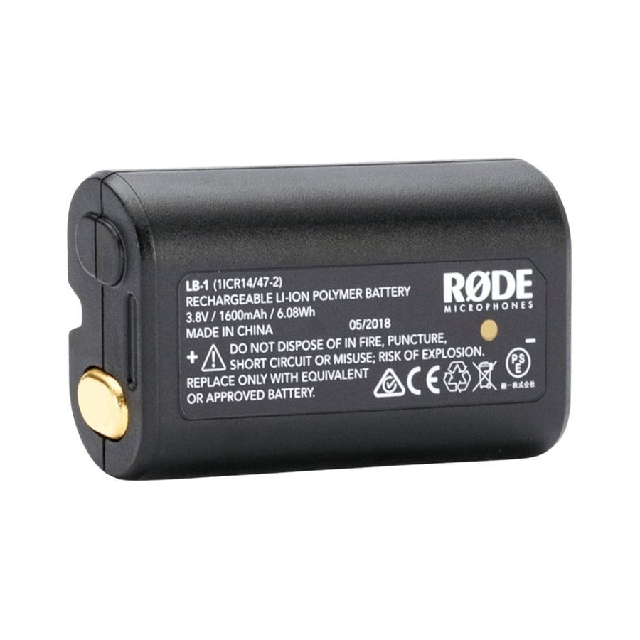 بطارية ليثيوم قابلة لإعادة الشحن بسعة 1600mAh لتشغيل الميكروفونات باحترافية عالية موديل LB-1 ماركة رود
