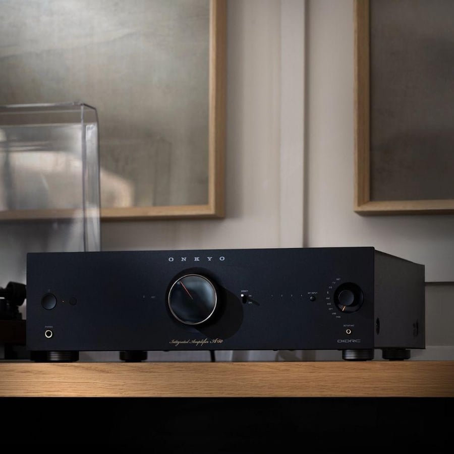 مضخم صوت ستيريو شبكي متكامل 180 وات قناتين، مع DAC عالي الدقة ودعم Dirac Live موديل A-50 ماركة Onkyo