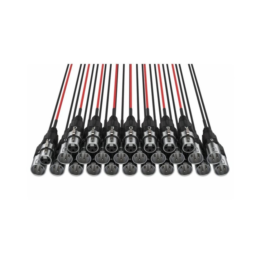 سنيك كيبل 30 متر 24 مدخل XLR و8 مخارج XLR Male مناسبًا للمسافات الكبيرة موديل MC XLR 24-8-30 Pro 30M ماركة Audibax