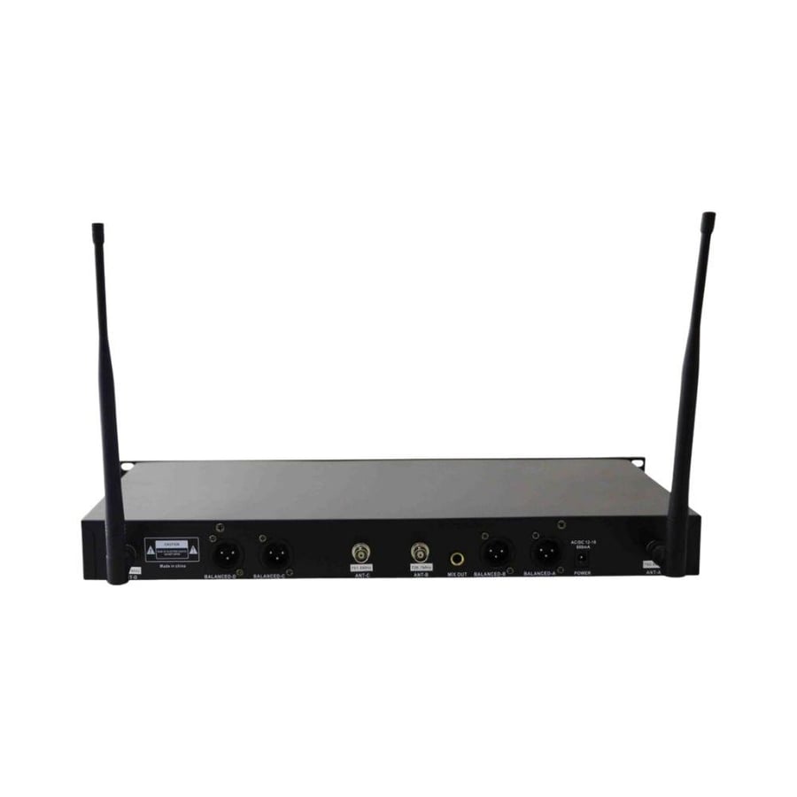 BTC PU-4138 Wireless Receiver with 4 Handheld Microphones, 50m Range, 600-900MHz Frequency