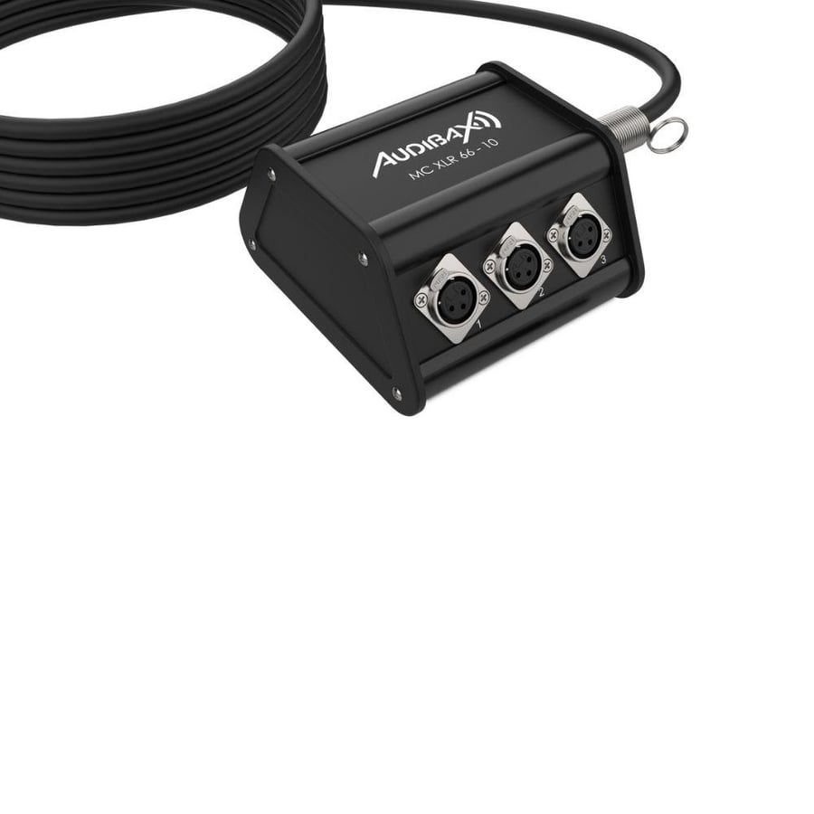 Audibax MC XLR 66-10 كيبل ستيدج بوكس 10 متر 6 مداخل XLR Line و 6 موصل XLR Male متعدد القنوات