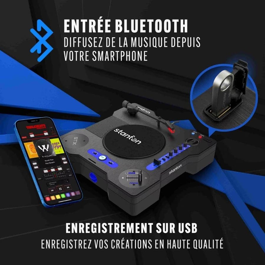 Stanton STX مشغل اقراص محمول مع Bluetooth ويجمع بين التحكم الاحترافي وإمكانية الاستخدام في أي مكان.
