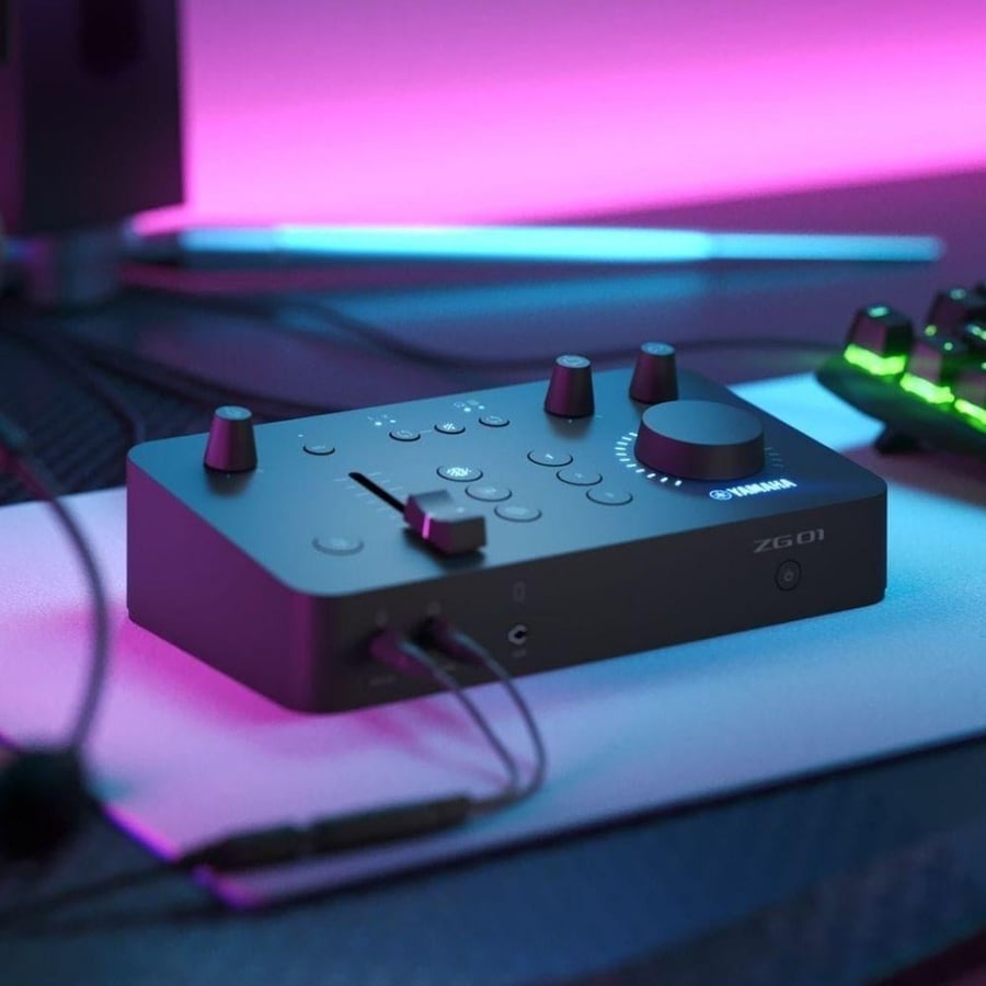 مكسر صوت احترافي للألعاب والبث ماركة Yamaha مع مؤثرات صوتية و3D Surround عبر USB-C وHDMI موديل ZG01