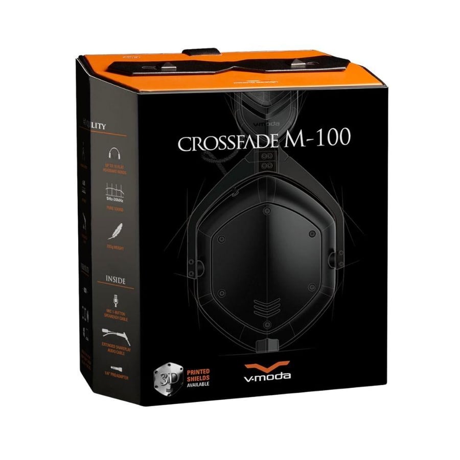 V-MODA M-100 Master سماعات رأس احترافية فوق الأذن للاستوديو والـDJ باللون الأسود المطفي