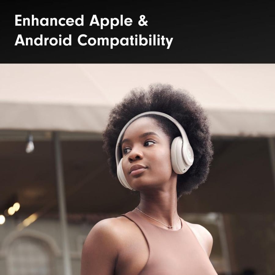 Beats Studio Pro W Professional Noise Isolating Bluetooth Headphones with High-Resolution Surround Sound in a Stylish Sandstone Design