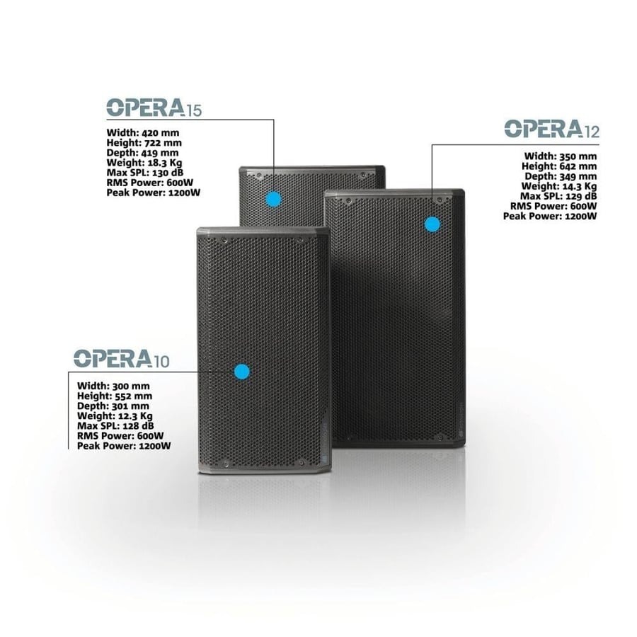DB Opera 10 600W 10" Asymmetrical Acoustic Design 128dB dB Technologies