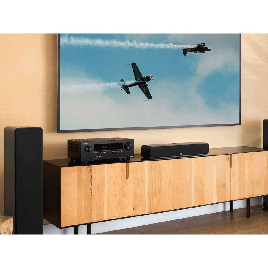 جهاز استقبال صوتي ومرئي 90 وات للقناة 7.2 قناة، يدعم 8K وDolby Atmos وDTS:X مع نظام HEOS موديل AVR-S970H ماركة Denon