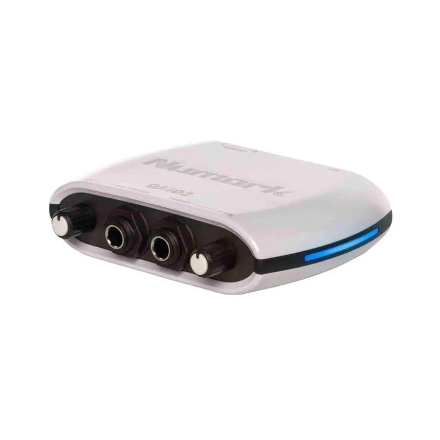 Numark DJ iO 2 واجهة صوت دي جي USB للـ DJ مع مدخل ميكروفون للاستخدام في التعليق الصوتي