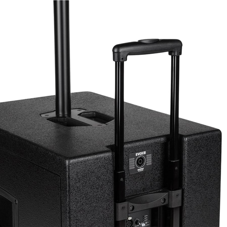 EVOX 12 Large Speakers, 15-inch 1400W with Subwoofer, making them ideal for parties and musical performances. Black color. Brand: RCF