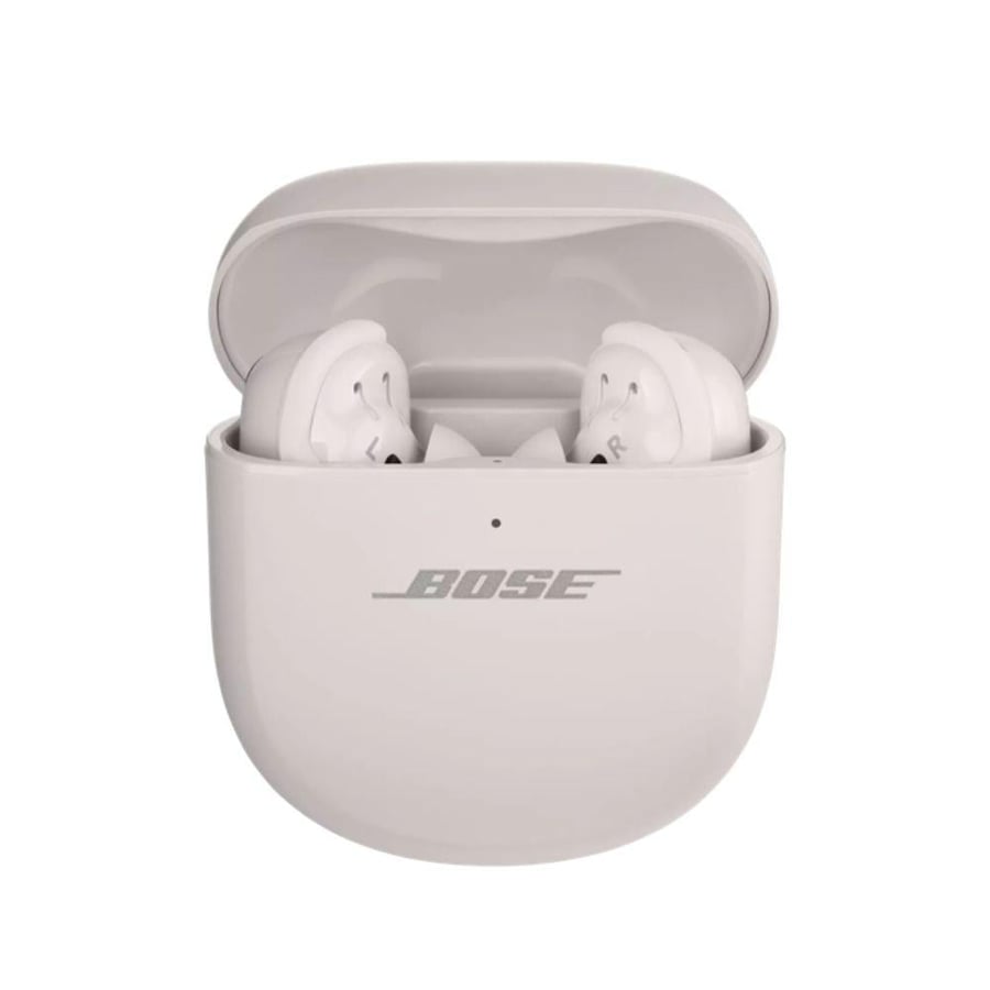 Bose QuietComfort Ultra Earbuds w in-ear wireless headphones with spatial audio technology, superior noise cancellation, all-day comfort, white