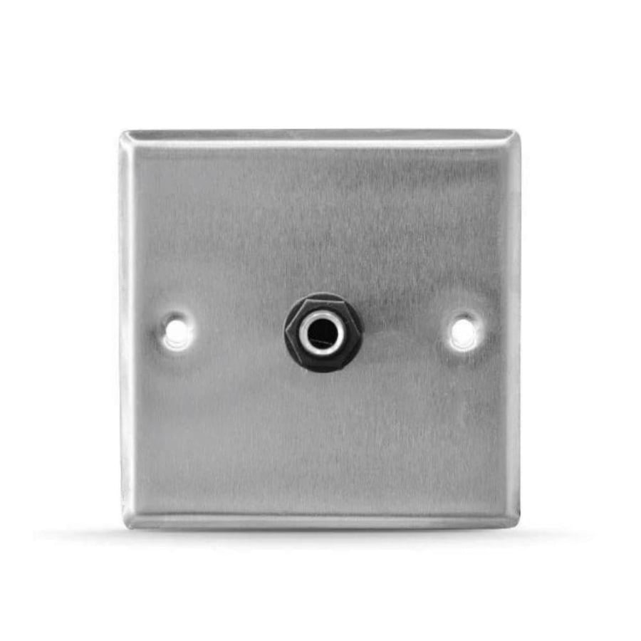 Single Female Wall Microphone Point 6.35 Stereo – Stainless Steel Design