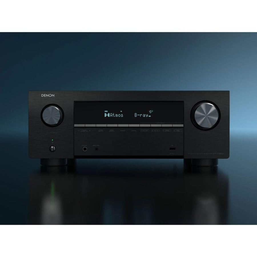 مضخم صوت AV قدرة 105 واط 9.4 قنوات ودعم 4K/8K وDolby Atmos لون اسود موديل AVC-X3900H ماركة Denon