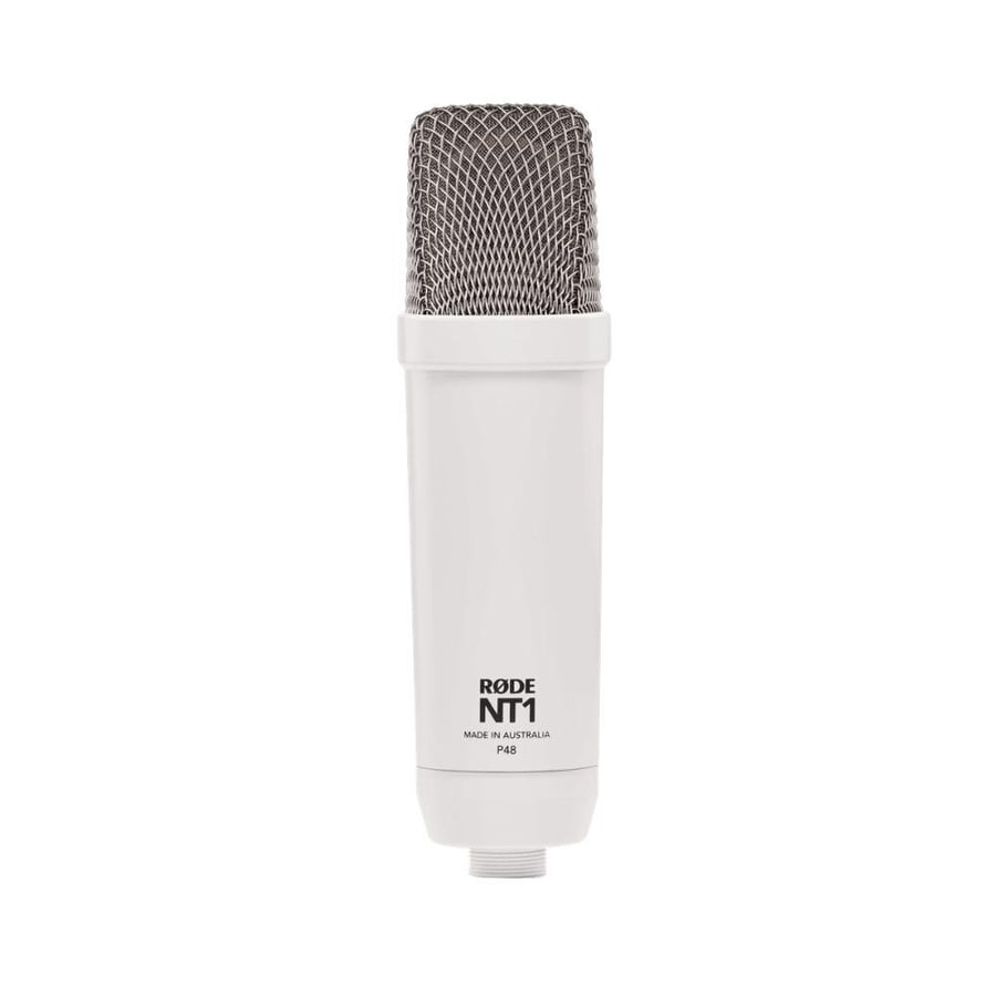 RODE NT1 ميكروفون استوديو بصوت دافئ ونقي مع أقل ضوضاء في العالم لون أبيض موديل NT1 SIGNATURE WHITE ماركة RODE