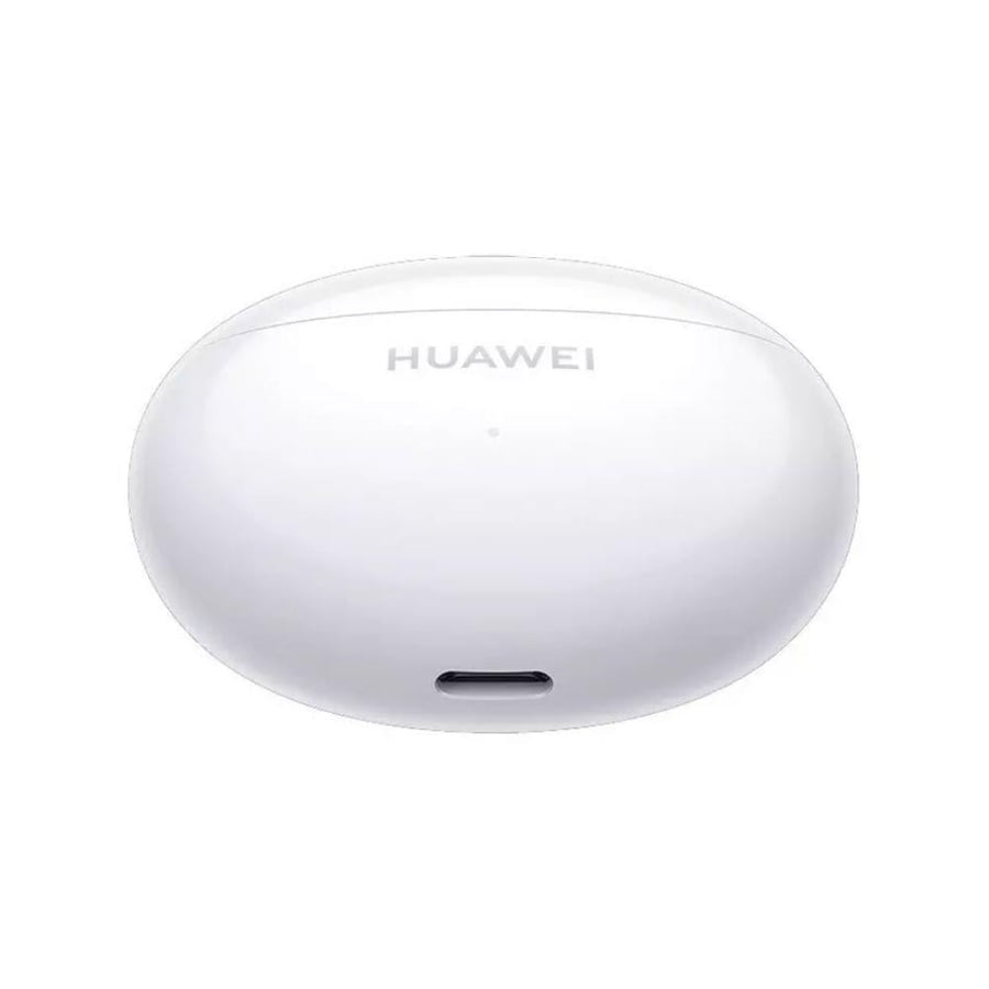 Wireless earbuds – intelligent noise cancellation and powerful bass from HUAWEI, featuring a stylish design and unique comfort in white. Model: HUAWEI FreeBuds 6i W