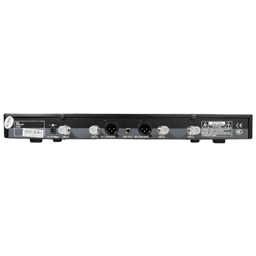 ميكروفون UHF لاسلكي مزدوج يدوي إحترافي مع جهاز استقبال SHUPERD AK-200M