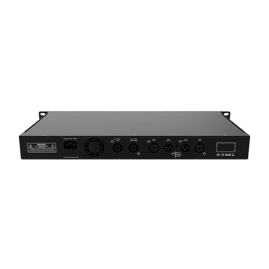 Audibax 1200W RMS 2-Channel Power Amplifier (Spanish made) with UPDM technology and a compact 1U design, model Akron 2-2400