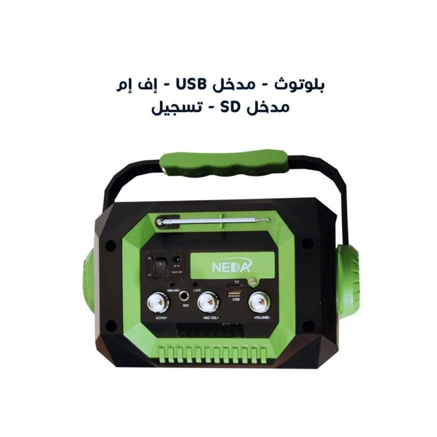 30W Portable Speaker with Mic and Remote (Green) - Powerful Sound Anywhere