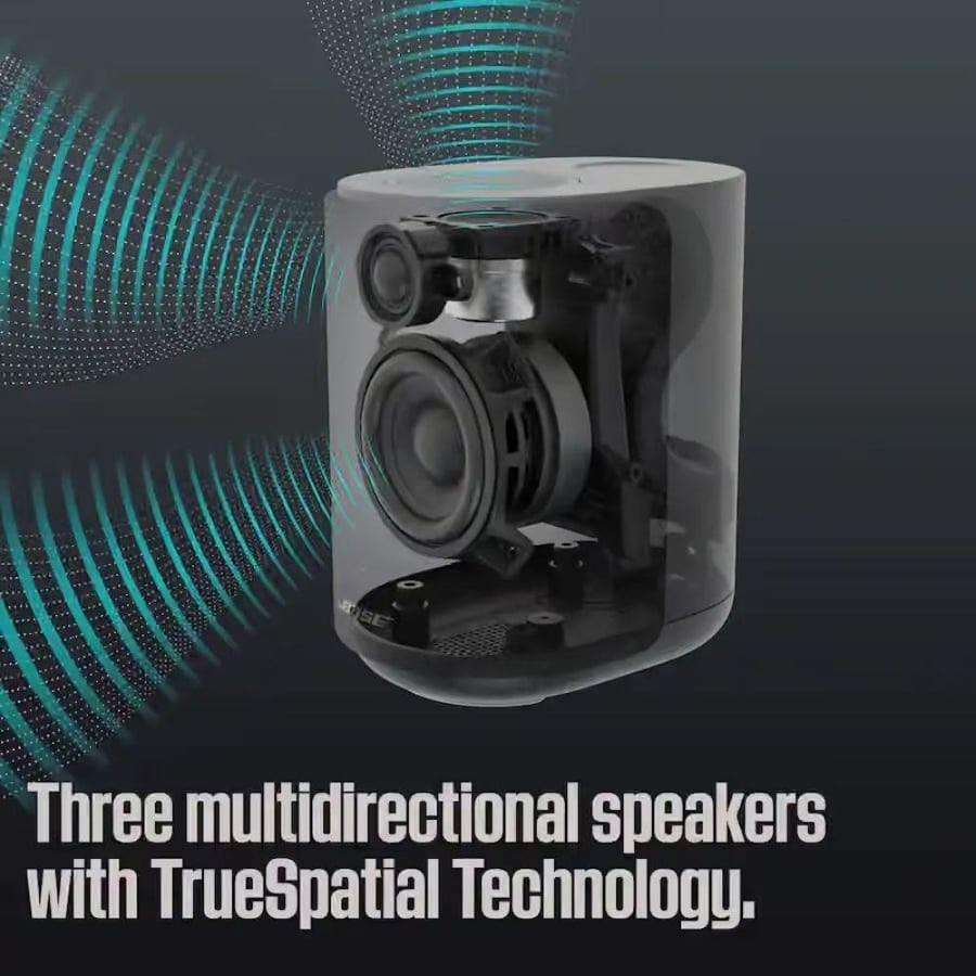 Bose Lifestyle Ultra مكبر صوت بلوتوث متعددة الغرف مع Wi-Fi وBluetooth وAlexa باللون الأسود مدمج