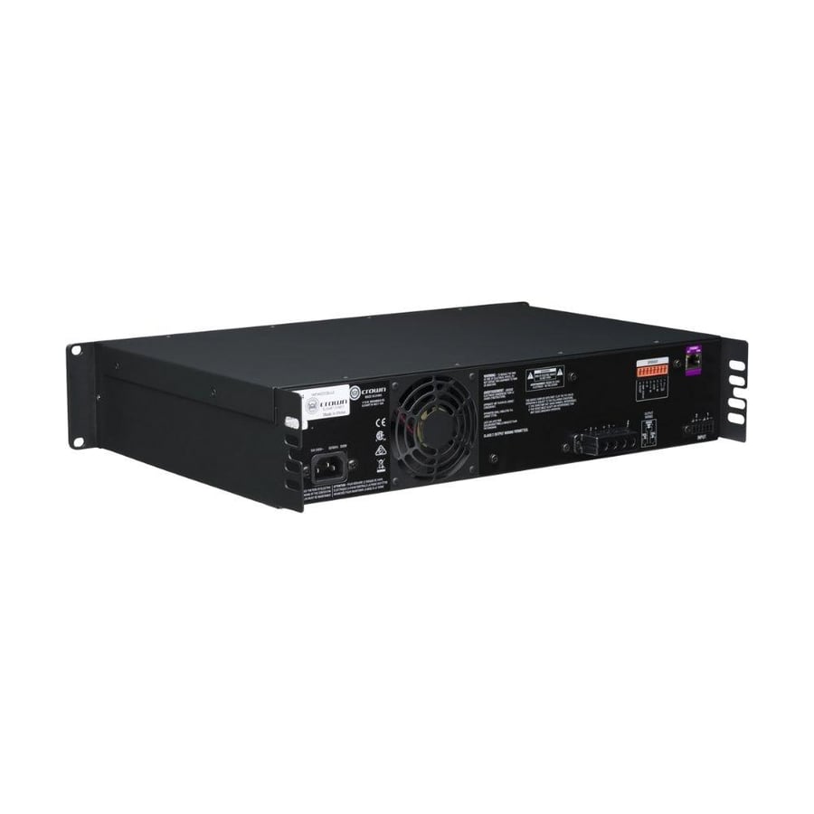 Crown Power Amplifier, 2-channel, 300W per channel, ideal solution for small and medium-sized businesses, with DSP and network control. CDi 2|300