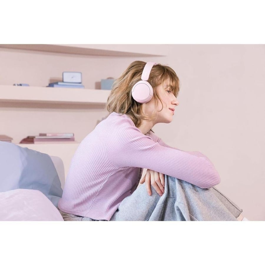 Sony WH-CH520 Pi Bluetooth Headphones, Stylish Over-Ear Design, Built-in Microphone, Active Noise Cancellation, Exceptional Quality, Pink