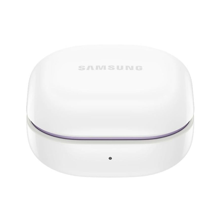 Wireless earbuds, balanced sound, intelligent noise cancellation, Samsung brand, and a comfortable design for perfect daily use, purple color, model Galaxy Buds2 La