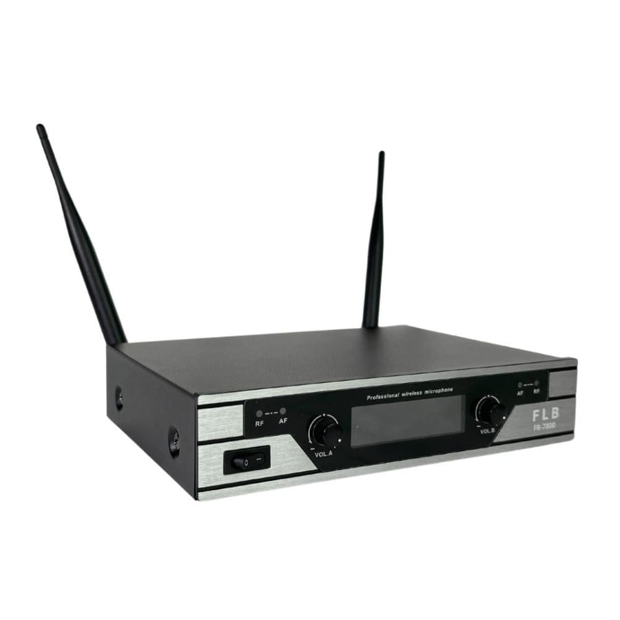 ميكروفون لاسلكي UHF احترافي جهاز استقبال واثنين ميكروفون ارسال يدوي عالي الجودة