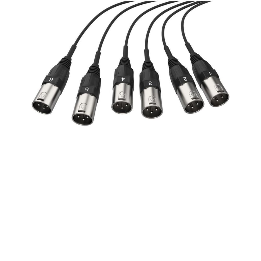 Audibax MC XLR 66-10 كيبل ستيدج بوكس 10 متر 6 مداخل XLR Line و 6 موصل XLR Male متعدد القنوات