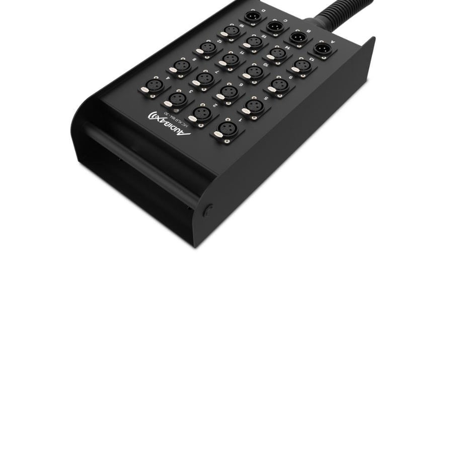 كيبل ستيدج بوكس 30 متر 16 مدخل XLR و 4 مخارج XLR متعدد القنوات لون اسود موديل MC XLR 164-30 ماركة Audibax