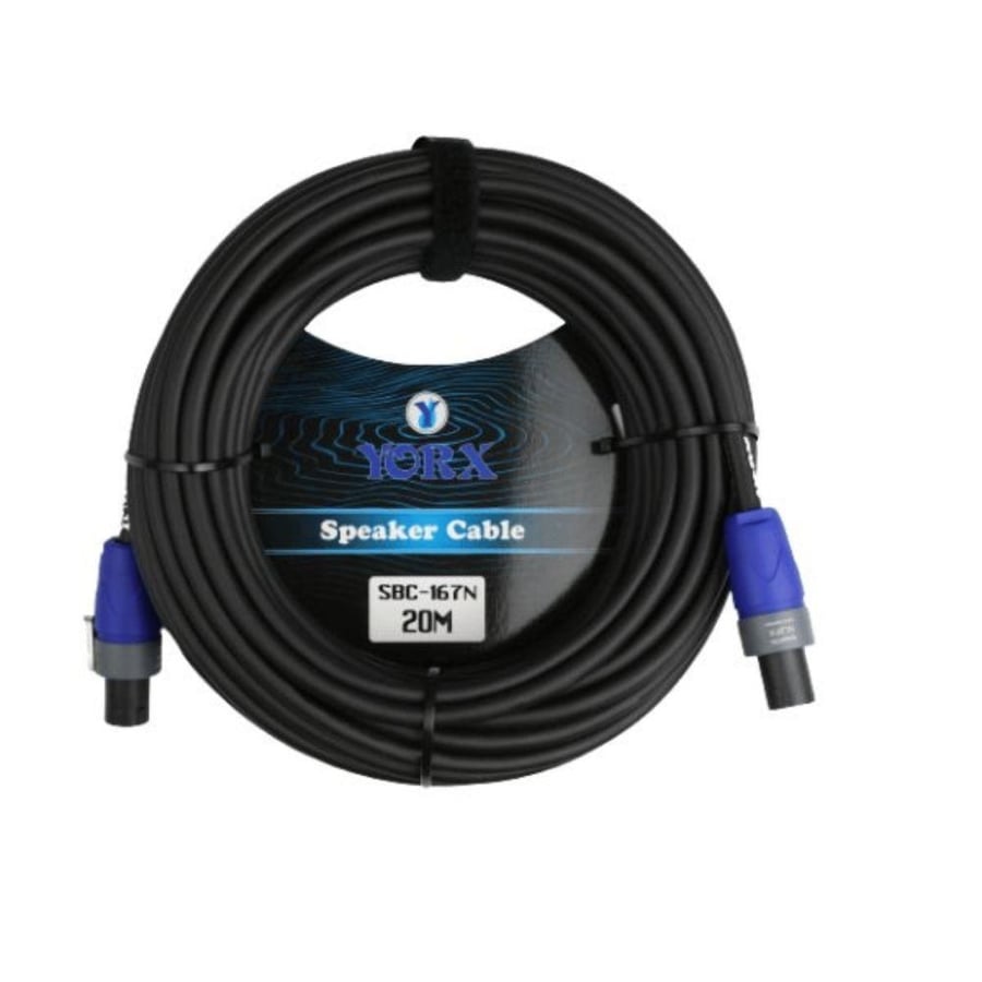 20m Speaker Cable, Specon to Yorx Jack, Black, SBC-167N-20M Jack To SBCV