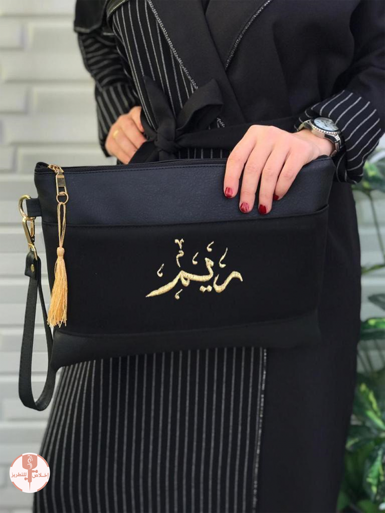 Soft leather handbag (custom embroidery)