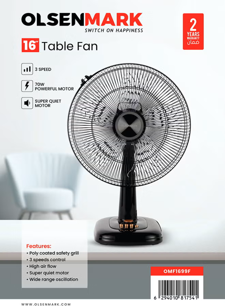 مروحة طاولة Olsenmark Table Fan – OMF1699F