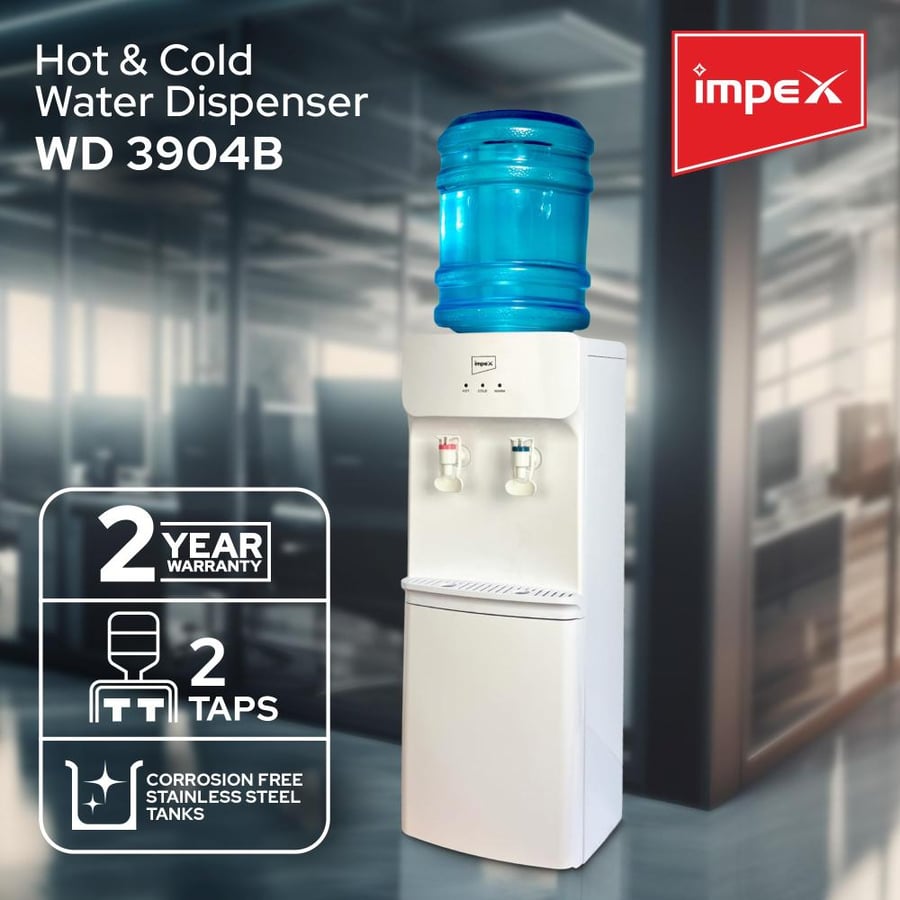موزع مياه بصنبورين ساخن وضاغط هواء بارد WD 3904 من امبكس