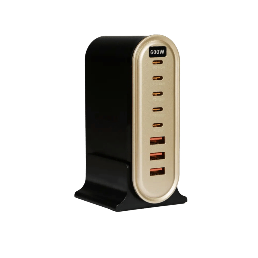 JEEBEL VoltOn GaN 600W – محطة شحن مكتبية بـ 8 منافذ PD وQC