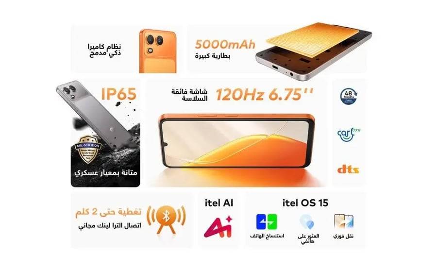 ايتل A200 أزرق 256 جيجا 3+5 رام 4G