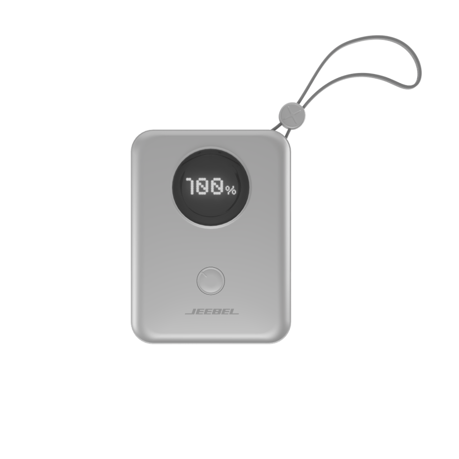 Jeebel باور بانك 10000mAh بشاشة رقمية – PD سريع 22.5W مع كابلات Lightning وType-C مدمجة – 4 ألوان