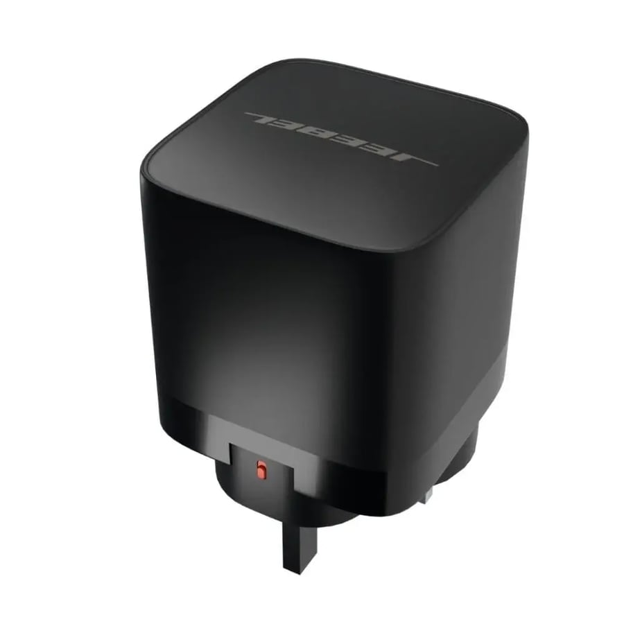 شاحن جداري GaN من JEEBEL – قدرة 65 واط بمنفذين USB-A وUSB-C | شحن سريع متعدد الاستخدامات مع محول مزدوج UK/US