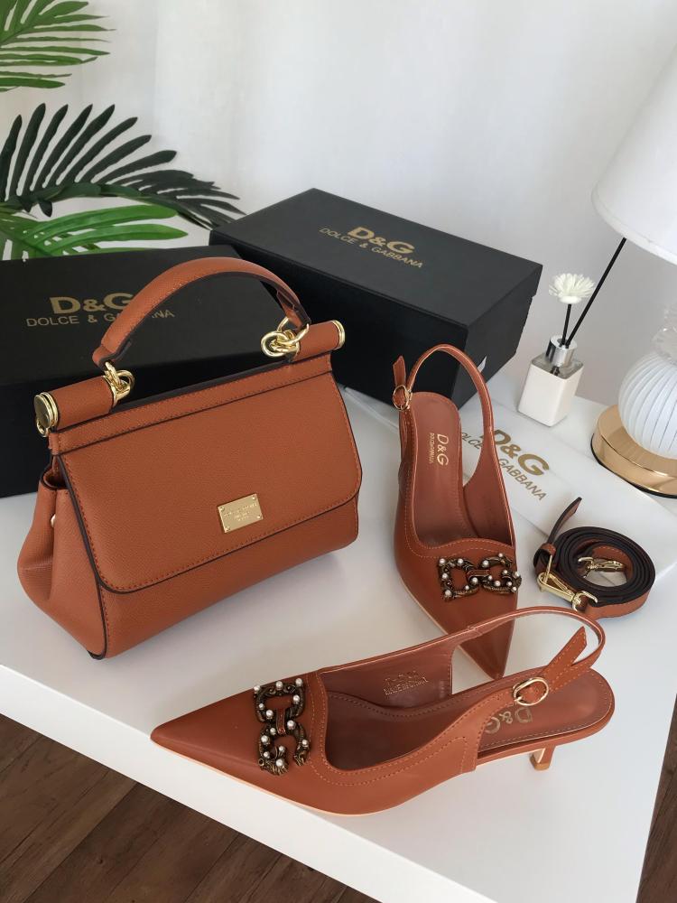 طقم كعب وشنطة دولشي جابانا D&G - اسعار مخفضة في السعودية - كاجوال DG-001-ES