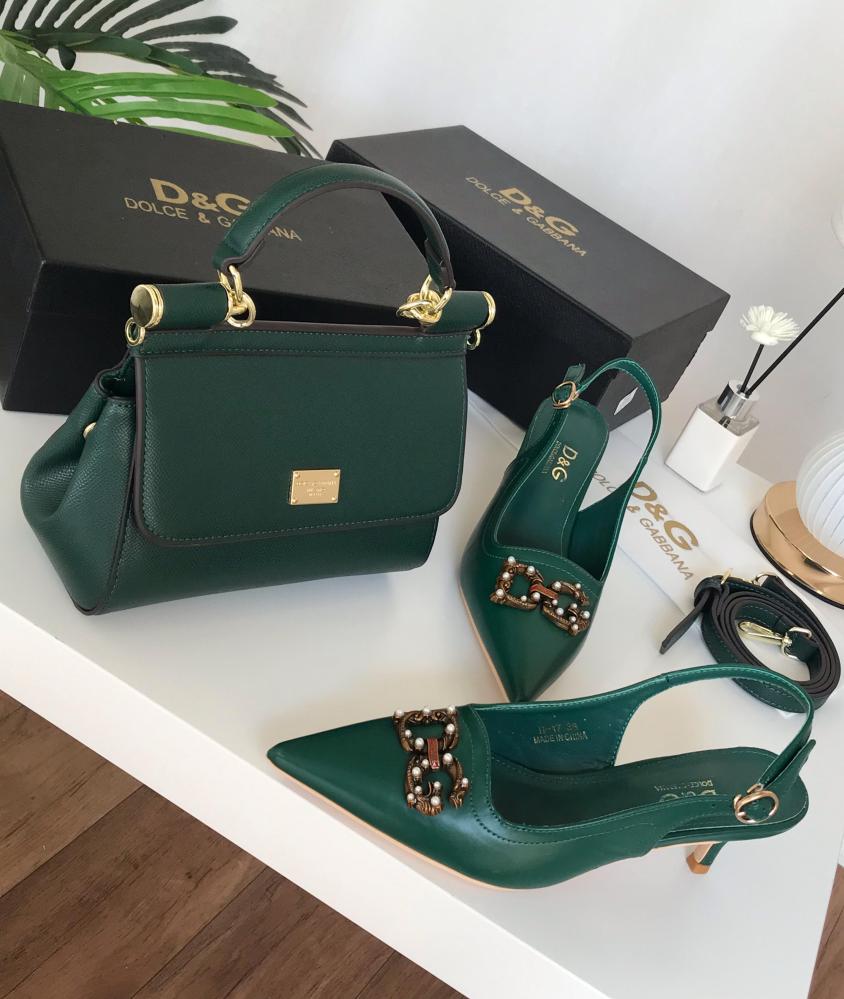 طقم كعب وشنطة دولشي جابانا D&G - اسعار مخفضة في السعودية - كاجوال DG-001-ES